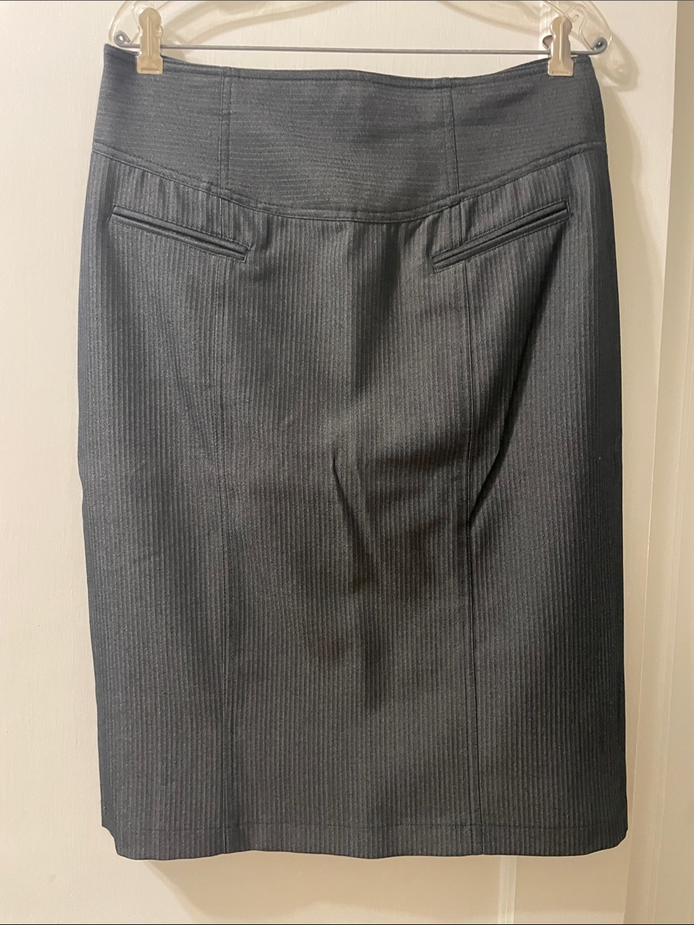 Grace Elements Charcoal Pinstripe Pencil Skirt size 12